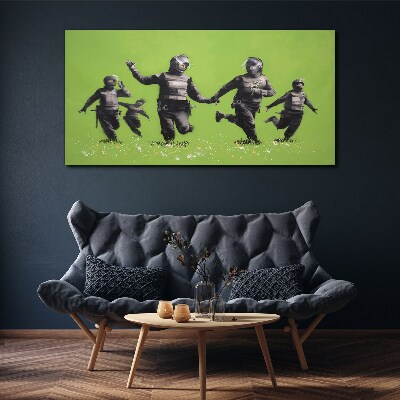 Riot Police at Banksy Field Canvas print