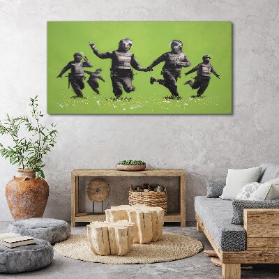 Riot Police at Banksy Field Canvas print