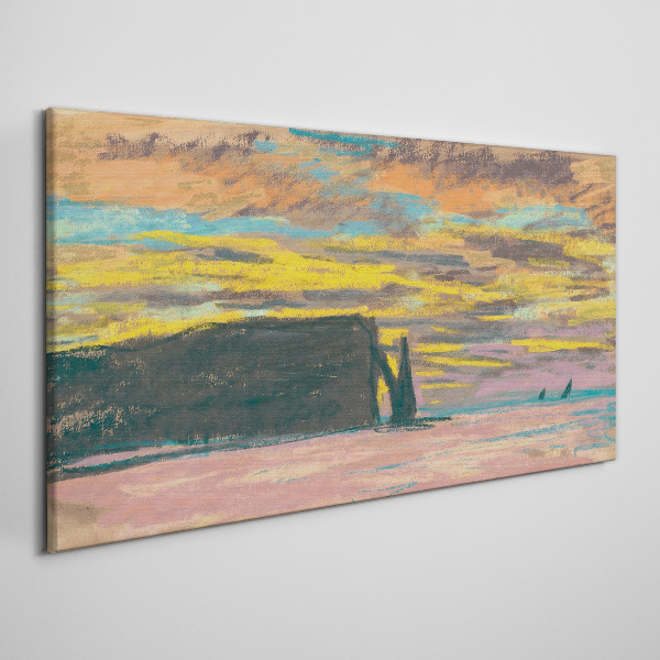 Sunset by claude monet Canvas print