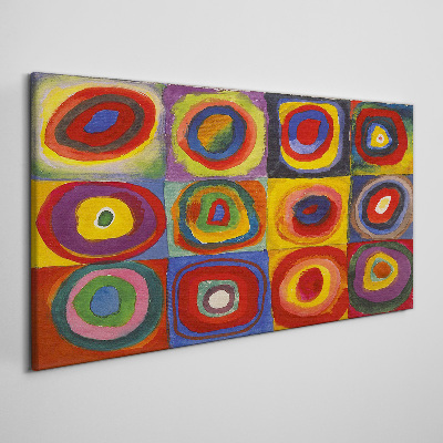 Color Studio: Squares with Concentric Circles Kandinsky Canvas print