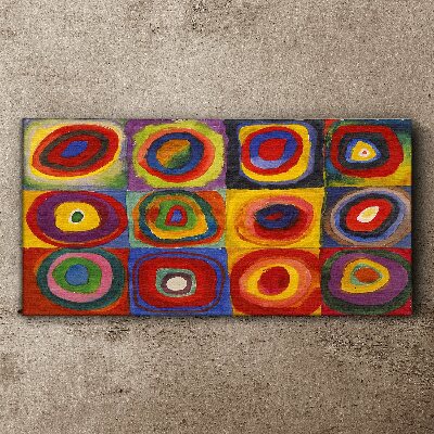 Color Studio: Squares with Concentric Circles Kandinsky Canvas print