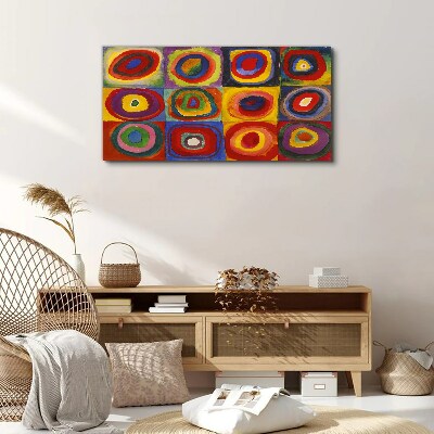 Color Studio: Squares with Concentric Circles Kandinsky Canvas print