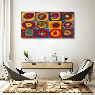 Color Studio: Squares with Concentric Circles Kandinsky Canvas print