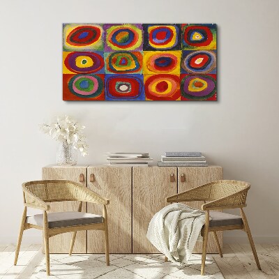 Color Studio: Squares with Concentric Circles Kandinsky Canvas print
