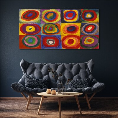 Color Studio: Squares with Concentric Circles Kandinsky Canvas print