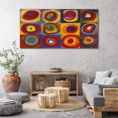 Color Studio: Squares with Concentric Circles Kandinsky Canvas print