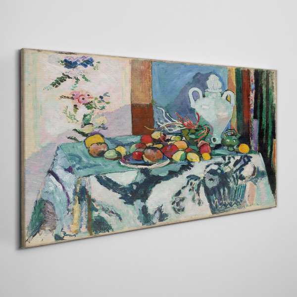 Still Life with Fruit and a Vase Canvas print
