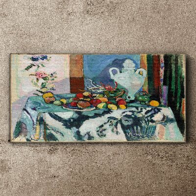 Still Life with Fruit and a Vase Canvas print