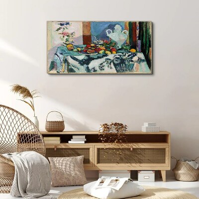 Still Life with Fruit and a Vase Canvas print