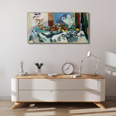 Still Life with Fruit and a Vase Canvas print