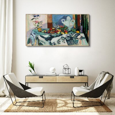 Still Life with Fruit and a Vase Canvas print