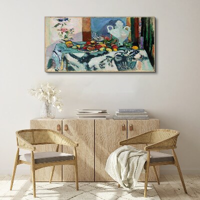Still Life with Fruit and a Vase Canvas print