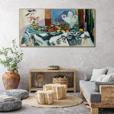 Still Life with Fruit and a Vase Canvas print