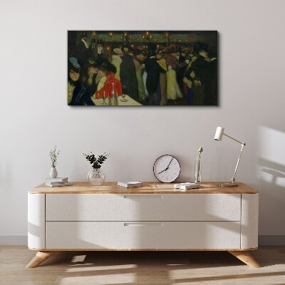 Evening at the cafe Canvas print