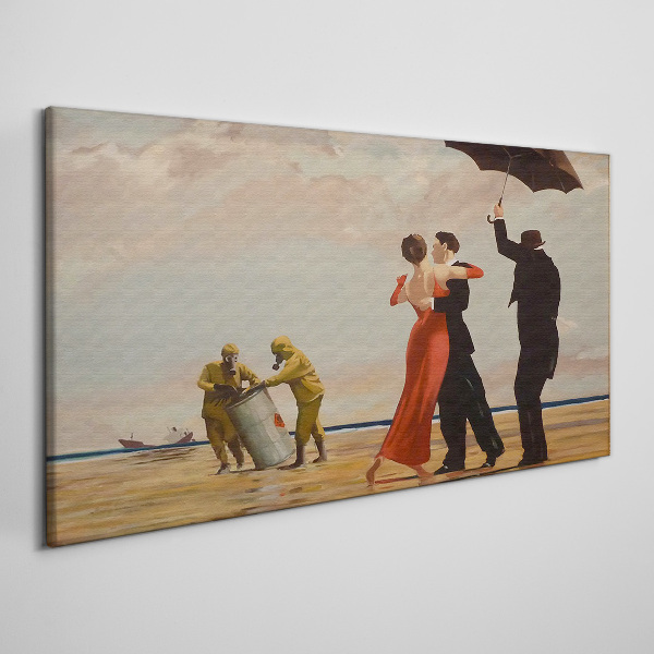 Romantic walk on the beach Canvas print