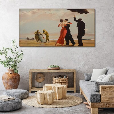 Romantic walk on the beach Canvas print