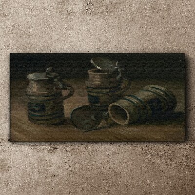 Beer mugs vincent van gogh Canvas print