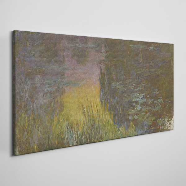 Golden reflection in the water Canvas print