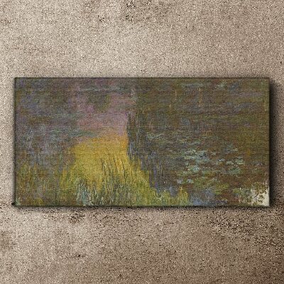 Golden reflection in the water Canvas print