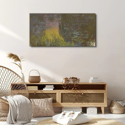 Golden reflection in the water Canvas print