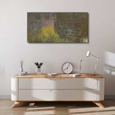 Golden reflection in the water Canvas print