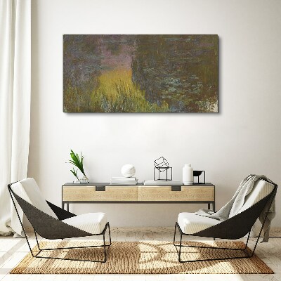 Golden reflection in the water Canvas print