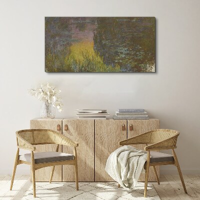 Golden reflection in the water Canvas print