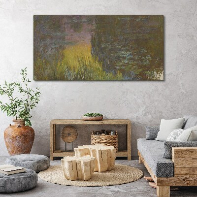 Golden reflection in the water Canvas print