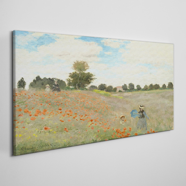 Fields of poppies in the summer sun Canvas print