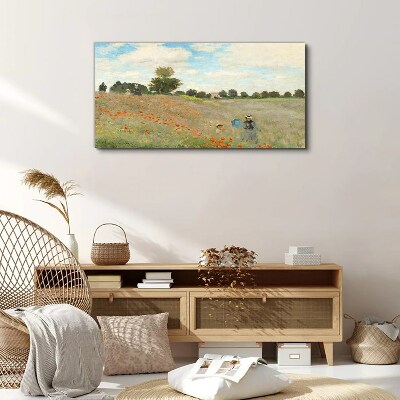 Fields of poppies in the summer sun Canvas print