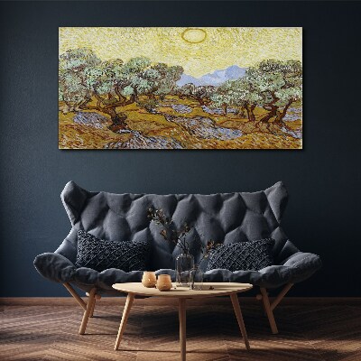 Forest sun van gogh Canvas print
