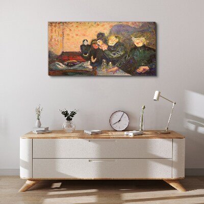Evening at the cafe Canvas print