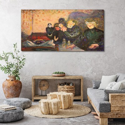 Evening at the cafe Canvas print