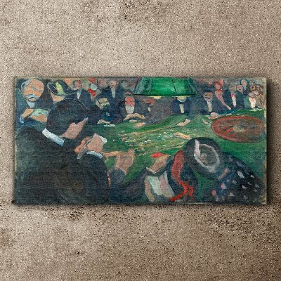Poker game Canvas print