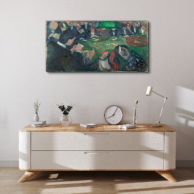 Poker game Canvas print