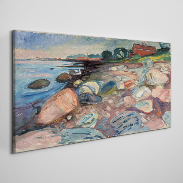 Seaside landscape with stones Canvas print