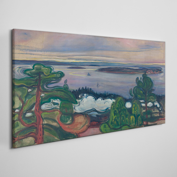 Seascape with trees Canvas print