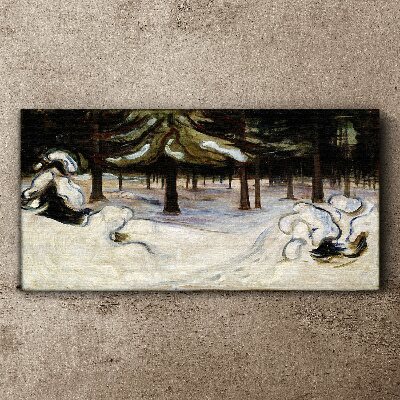 Winter landscape with trees Canvas print