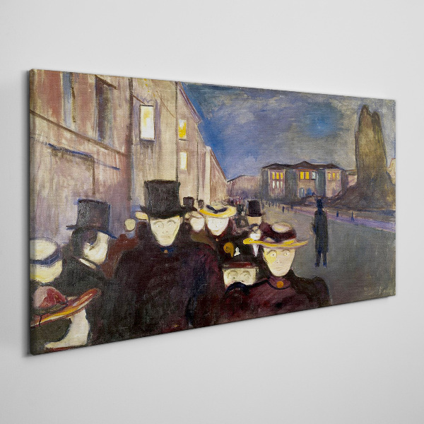 Evening walk in the city Canvas print