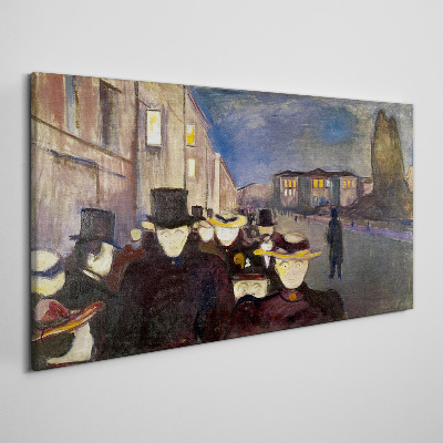 Evening walk in the city Canvas print