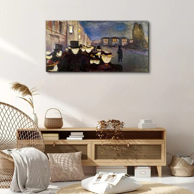Evening walk in the city Canvas print