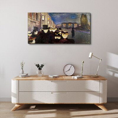 Evening walk in the city Canvas print
