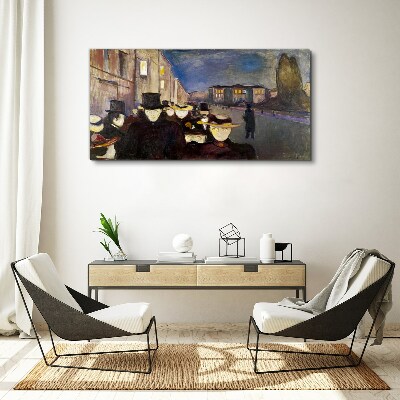 Evening walk in the city Canvas print