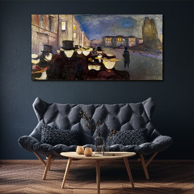 Evening walk in the city Canvas print