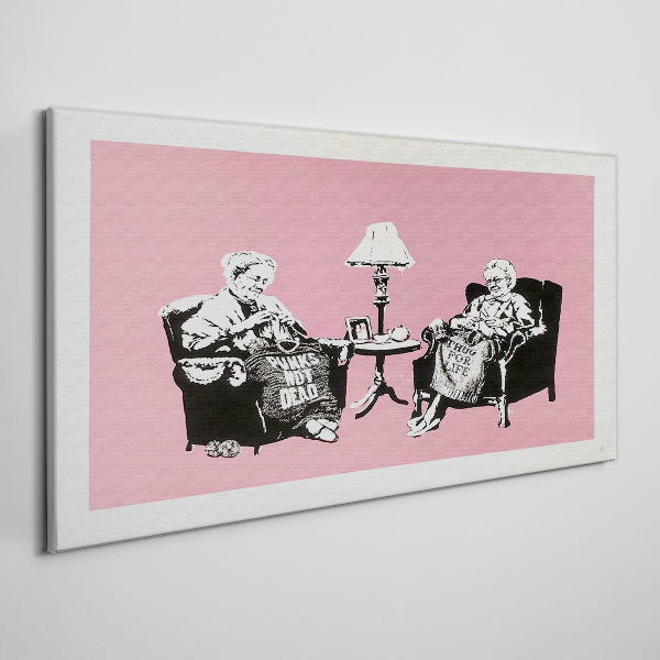 Grandmas in pink Canvas print