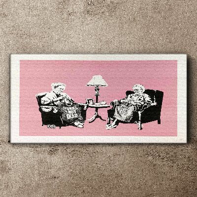 Grandmas in pink Canvas print