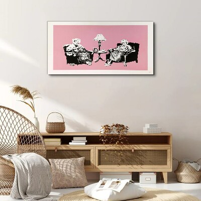 Grandmas in pink Canvas print