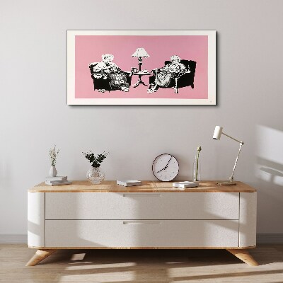 Grandmas in pink Canvas print