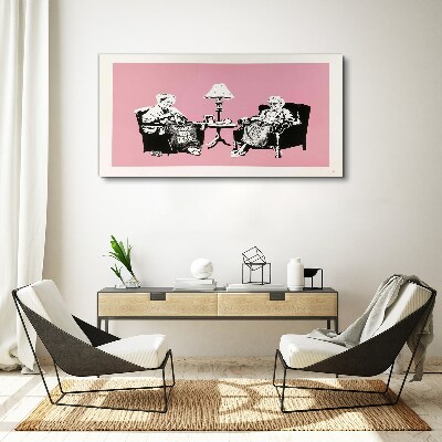 Grandmas in pink Canvas print