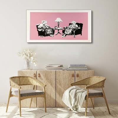 Grandmas in pink Canvas print